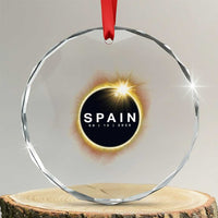 Spain Total Solar Eclipse 2026 Crystal Glass Ornament Path of Totality Astronomy Gift