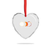 Spain Total Solar Eclipse 2026 Totality Heart Crystal Glass Ornament Espana Travel Souvenir Astronomy Geek Gift