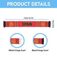Spain World Football 2026 Soccer Scarf National Pride Never Stops