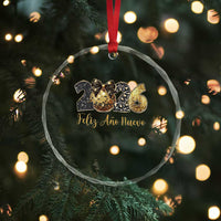 Spanish New Year 2026 Crystal Glass Ornament Feliz Ano Nuevo NYE Party Disco Ball - Wonder Print Shop