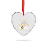 Spanish New Year 2026 Heart Crystal Glass Ornament Feliz Ano Nuevo NYE Party Faux Glitter Effect Printed - Wonder Print Shop
