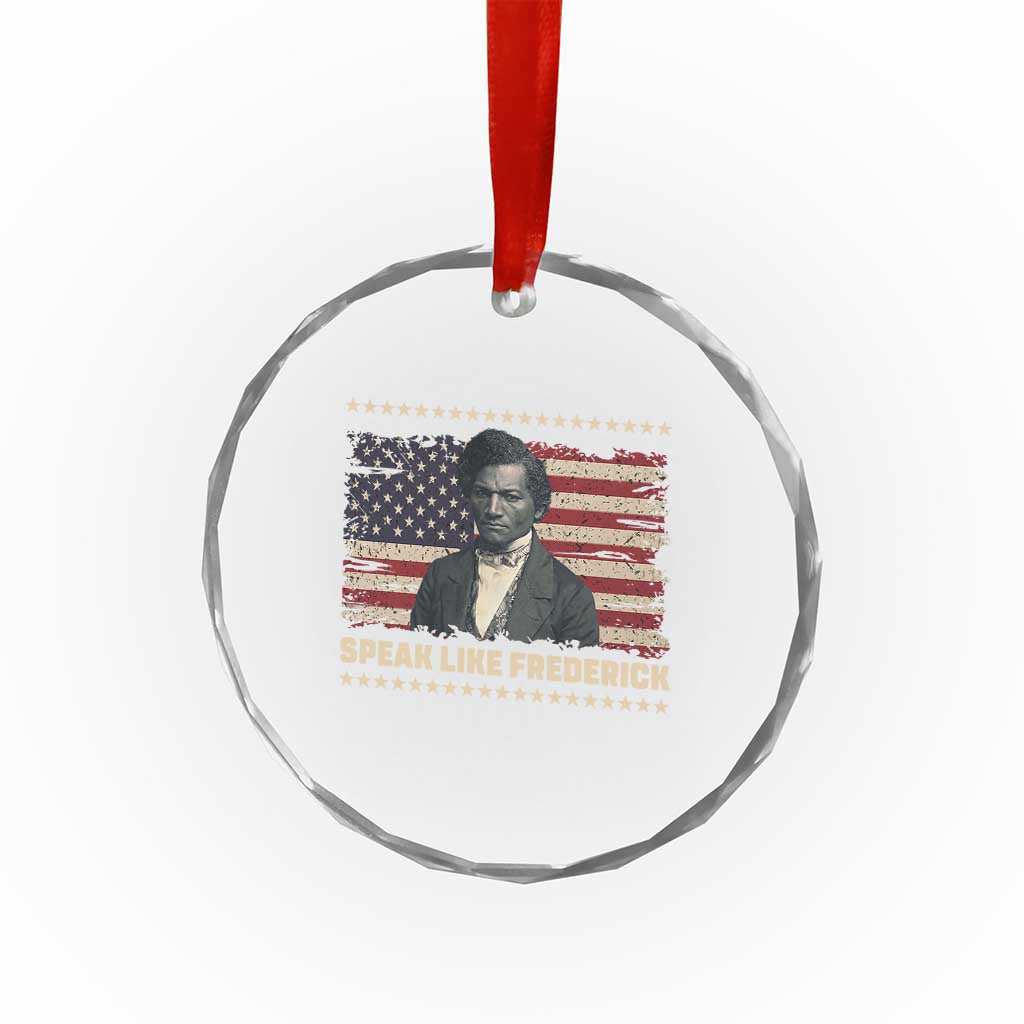 Speak Like Frederick Crystal Glass Ornament Black History Month Gift - Wonder Print Shop