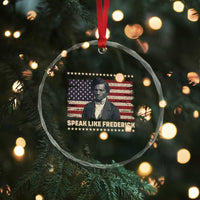 Speak Like Frederick Crystal Glass Ornament Black History Month Gift - Wonder Print Shop