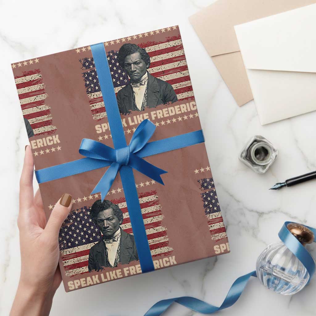 Speak Like Frederick Wrapping Paper Roll Black History Month Gift - Wonder Print Shop