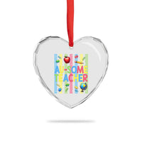 Special Ed Teacher Autism Acceptance Heart Crystal Glass Ornament Au Some Teacher