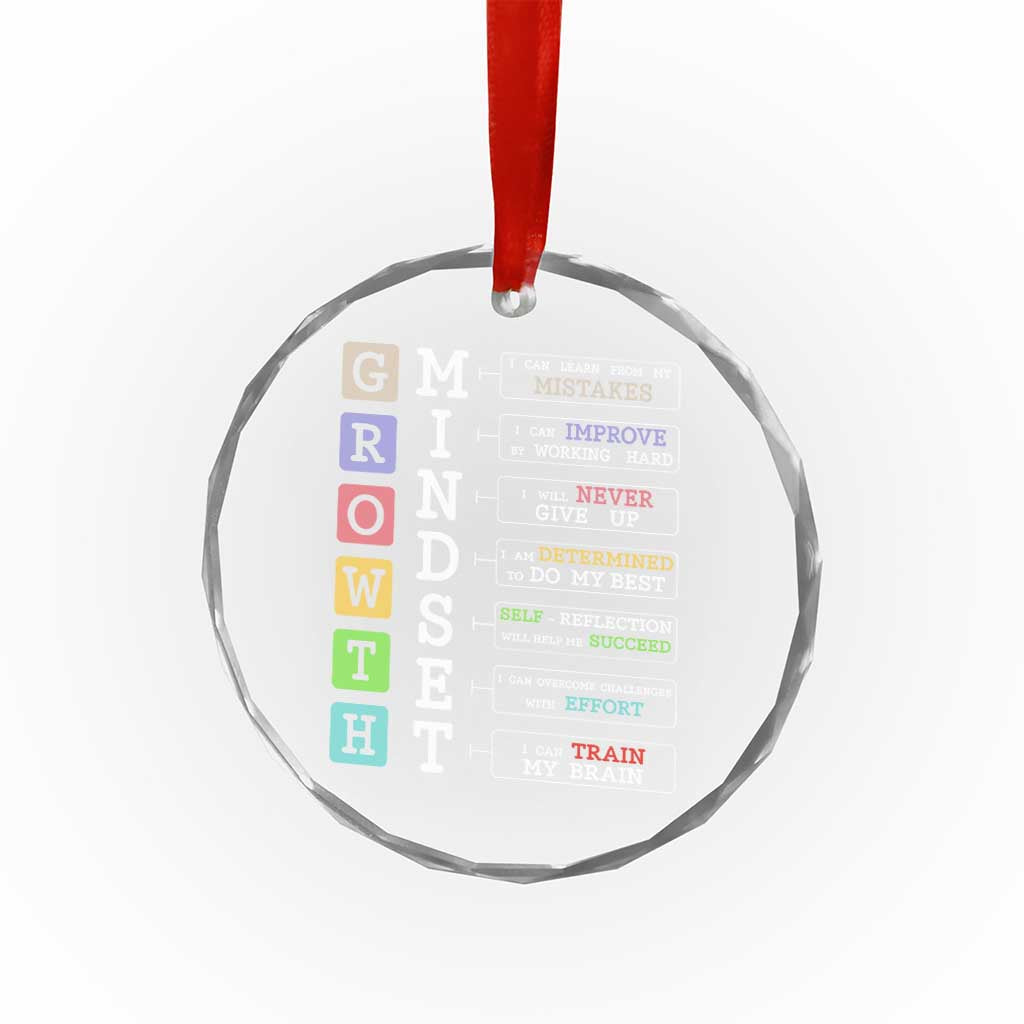 Special Education Crystal Glass Ornament Growth Mindset Positive Inspiration - Wonder Print Shop