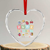 Special Education Heart Crystal Glass Ornament Play is Learning Sped Teacher - Wonder Print Shop