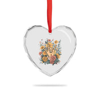 Special Education Heart Crystal Glass Ornament Sign Language ASL Love Needs No Words - Wonder Print Shop