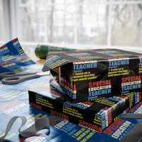 Special Education Teacher Definition Wrapping Paper Roll Funny Back to School