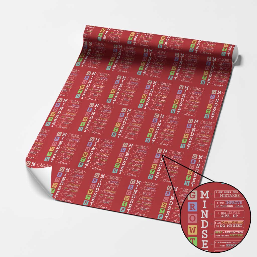 Special Education Wrapping Paper Roll Growth Mindset Positive Inspiration - Wonder Print Shop