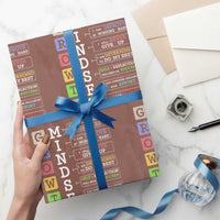 Special Education Wrapping Paper Roll Growth Mindset Positive Inspiration - Wonder Print Shop