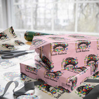 Sped Educator Autism Support Wrapping Paper Roll Teach Kindness Messy Bun
