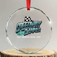 Speedway Slammer 2025 Crystal Glass Ornament Bunker Hill Indiana TS02