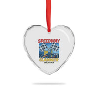 Speedway Slammer 2025 Heart Crystal Glass Ornament Indiana Alcatraz Vintage Racing Graphic - Wonder Print Shop