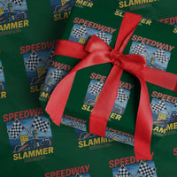 Speedway Slammer 2025 Wrapping Paper Roll Indiana Alcatraz Vintage Racing Graphic - Wonder Print Shop