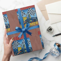 Speedway Slammer 2025 Wrapping Paper Roll Indiana Alcatraz Vintage Racing Graphic - Wonder Print Shop