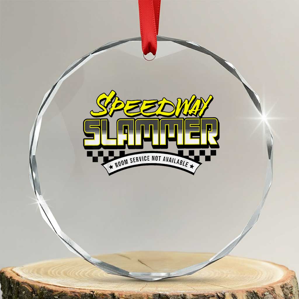 Speedway Slammer Indiana 2025 Crystal Glass Ornament TS02