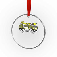 Speedway Slammer Indiana 2025 Crystal Glass Ornament TS02