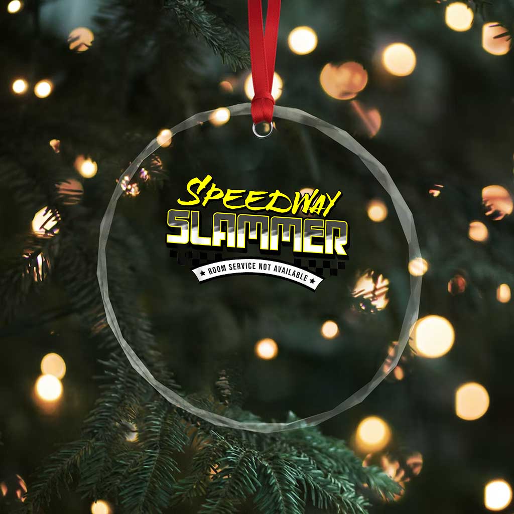 Speedway Slammer Indiana 2025 Crystal Glass Ornament TS02