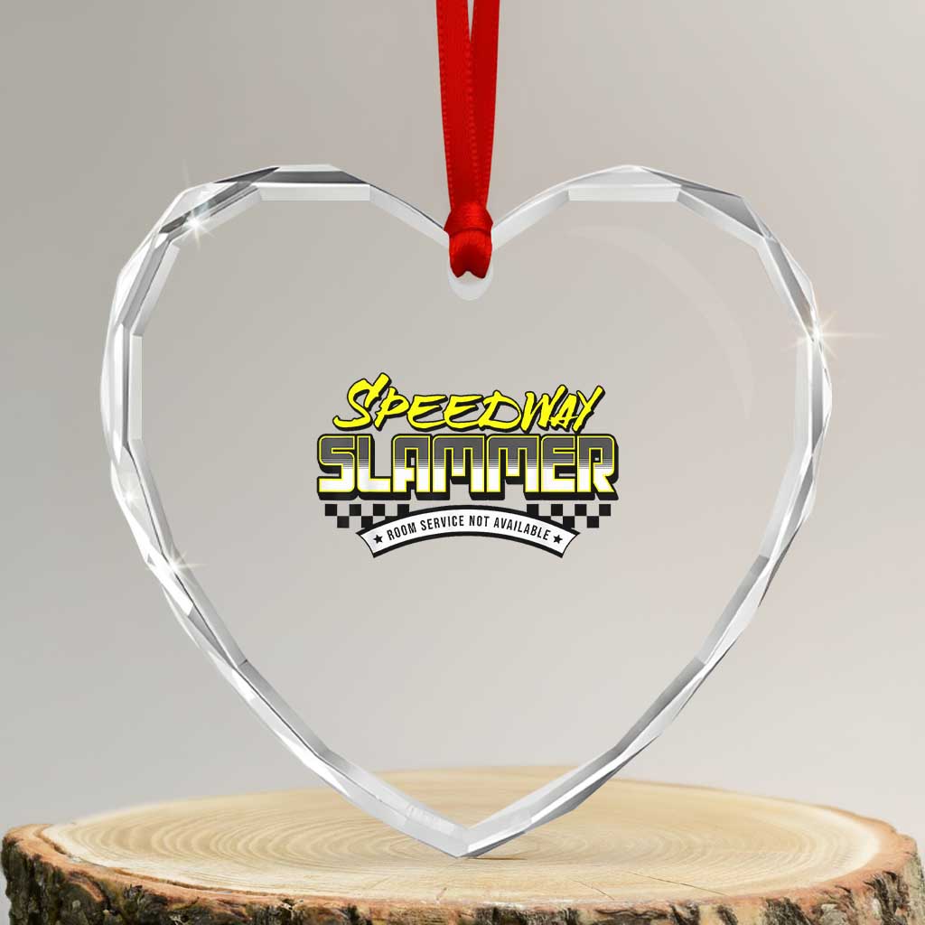Speedway Slammer Indiana 2025 Heart Crystal Glass Ornament - Wonder Print Shop