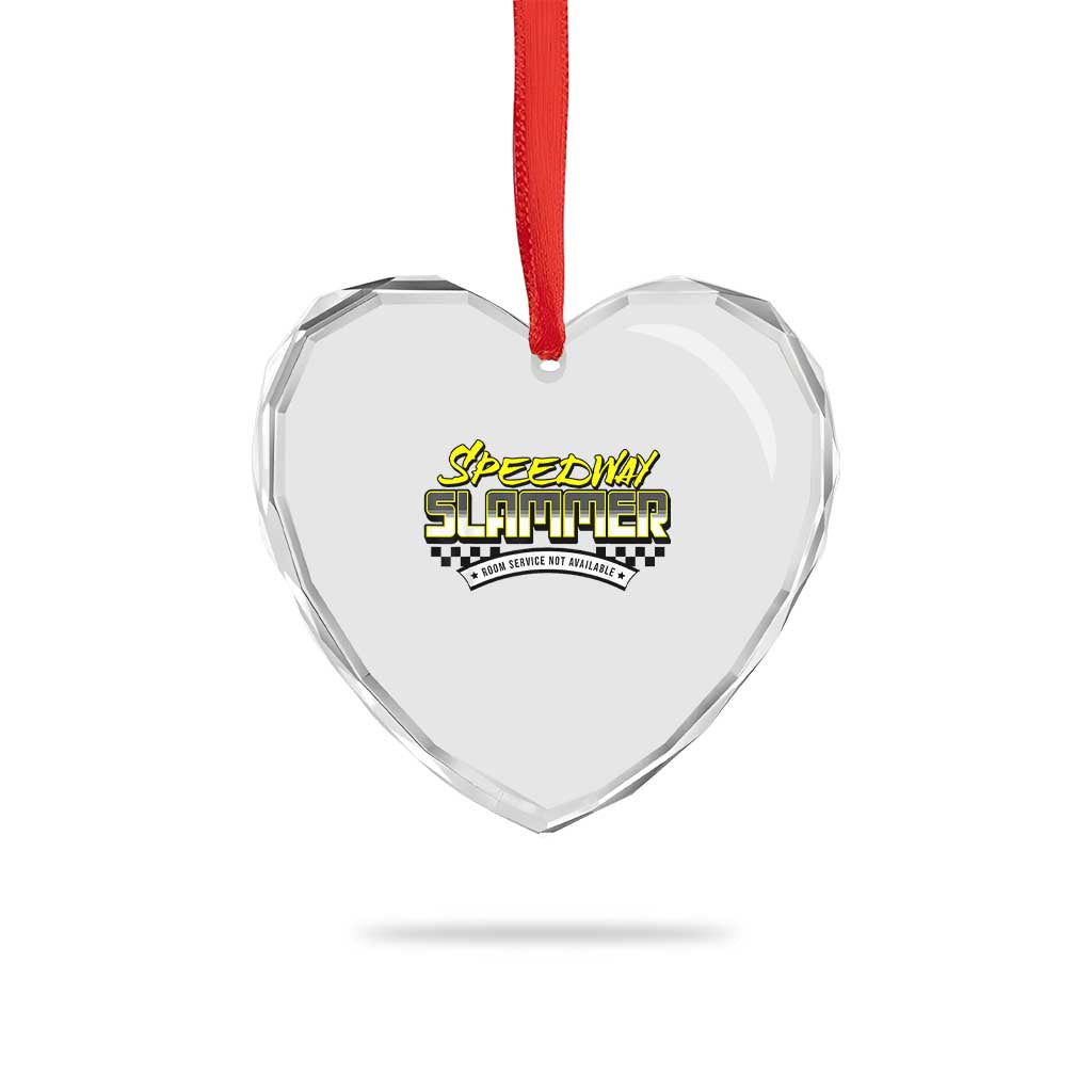 Speedway Slammer Indiana 2025 Heart Crystal Glass Ornament - Wonder Print Shop