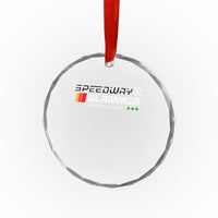 Speedway Slammer Racing 2025 Crystal Glass Ornament Home of The Last Lap TS02