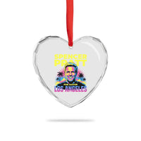Spencer Pratt for Mayor Los Angeles Synthwave Graphic Heart Crystal Glass Ornament Retro Neon California Supporter