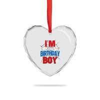 Spider Birthday Boy Heart Crystal Glass Ornament Spiders Lover Bday Party - Wonder Print Shop