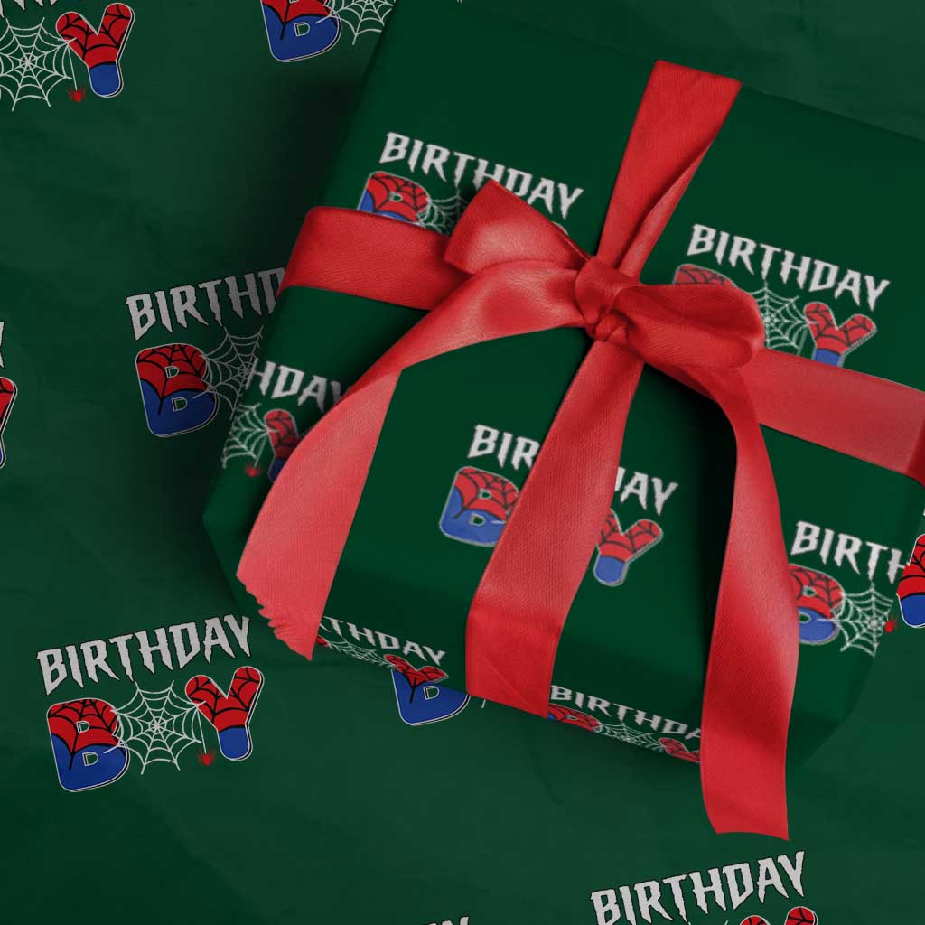 Spider Birthday Boy Wrapping Paper Roll Bday Spiders Party - Wonder Print Shop