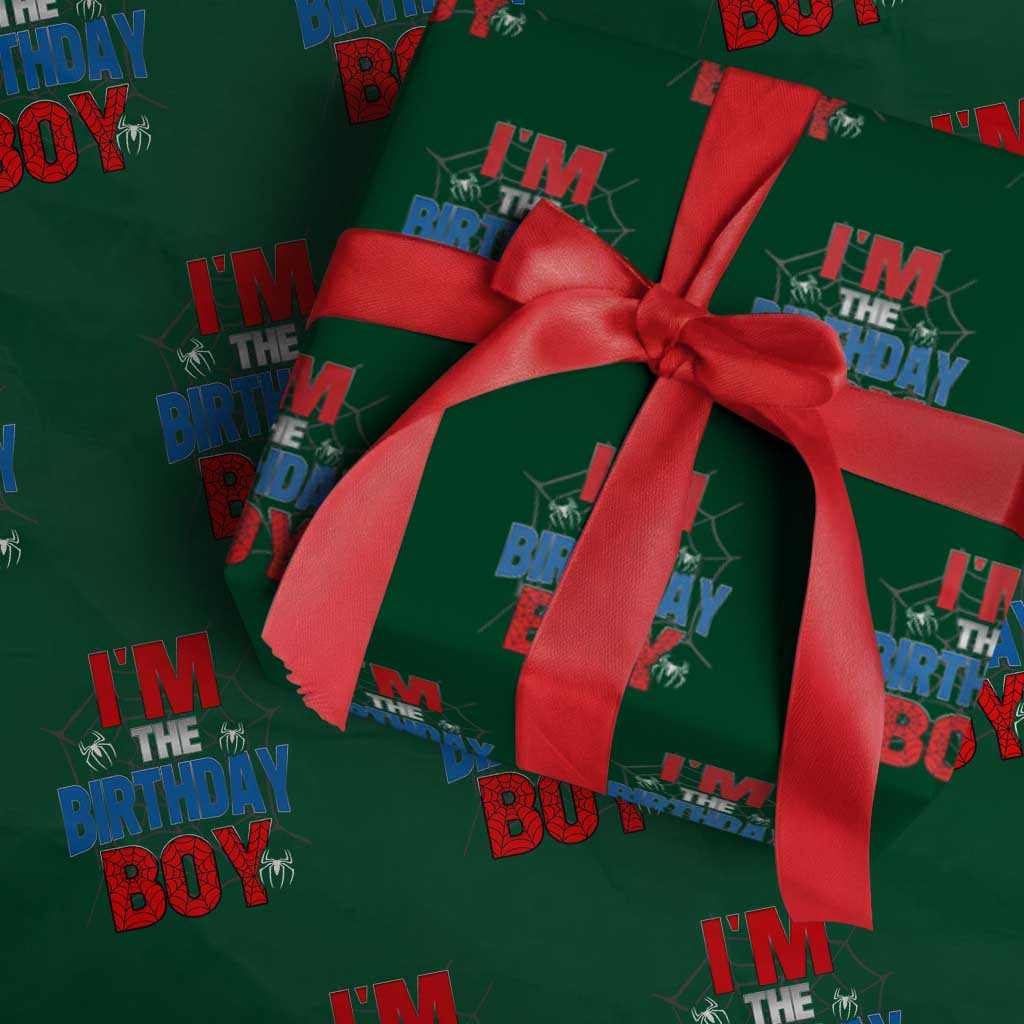 Spider Birthday Boy Wrapping Paper Roll Spiders Lover Bday Party - Wonder Print Shop