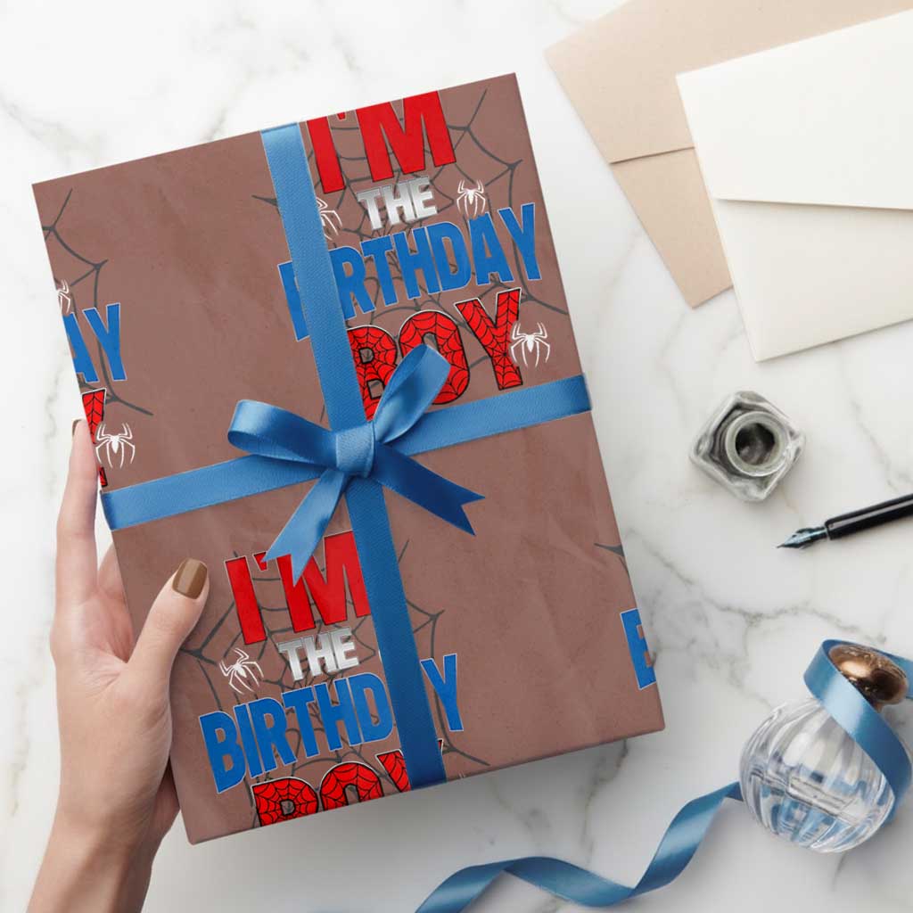 Spider Birthday Boy Wrapping Paper Roll Spiders Lover Bday Party - Wonder Print Shop
