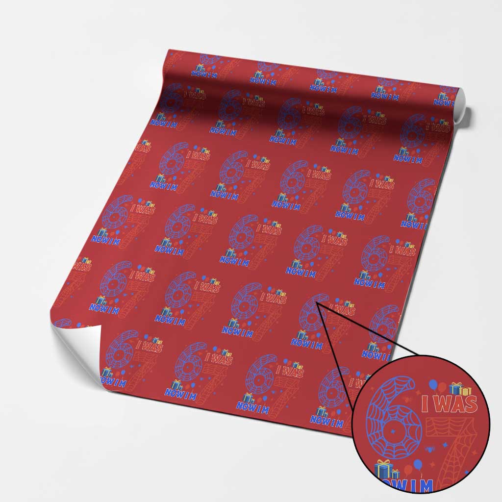 Spider Boy I Was 6 Now I Am 7 Wrapping Paper Roll Seventh Birthday Gift - Wonder Print Shop