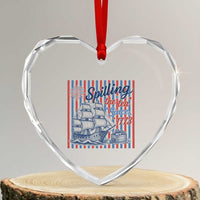 Spilling The Tea Since 1773 Heart Crystal Glass Ornament Boston Tea Party USA History Humor