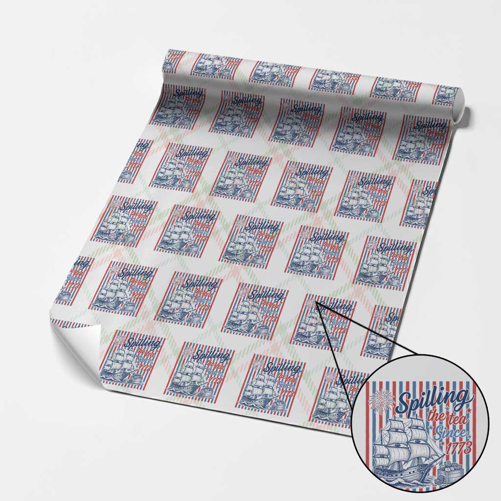 Spilling The Tea Since 1773 Wrapping Paper Roll Boston Tea Party USA History Humor