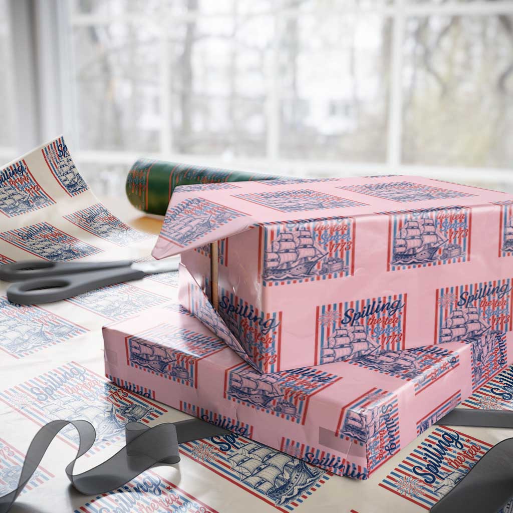 Spilling The Tea Since 1773 Wrapping Paper Roll Boston Tea Party USA History Humor