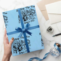 Spilling The Tea Since 1773 Wrapping Paper Roll Boston Tea Party Vintage Historical Sketch Graphic