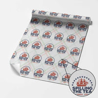 Spilling The Tea Since 1773 Wrapping Paper Roll Patriotic Nautical Stars American History