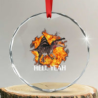 Spinosaurus Racha Explosion Hell Yeah Crystal Glass Ornament Dinosaur Shrieks Meme Funny Prehistoric Fire Blast - Wonder Print Shop