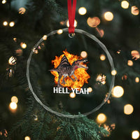 Spinosaurus Racha Explosion Hell Yeah Crystal Glass Ornament Dinosaur Shrieks Meme Funny Prehistoric Fire Blast - Wonder Print Shop