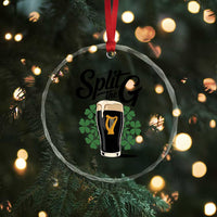 Split the G Funny Irish Drinking Crystal Glass Ornament St. Patrick’s Day Stout Beer Lovers Pub Crawls