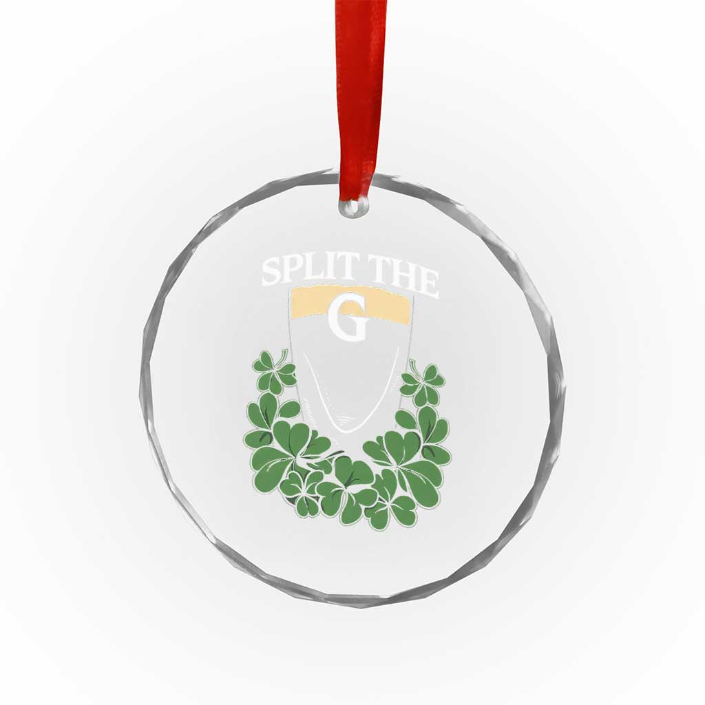 Split the G Funny Irish Stout Beer Drinking Game Crystal Glass Ornament St. Patrick’s Day Shamrocks Pub Crawl Crew