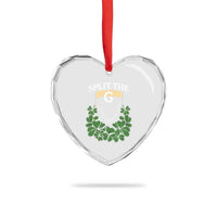 Split the G Funny Irish Stout Beer Drinking Game Heart Crystal Glass Ornament St. Patrick’s Day Shamrocks Pub Crawl Crew