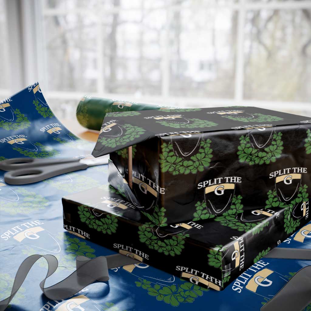 Split the G Funny Irish Stout Beer Drinking Game Wrapping Paper Roll St. Patrick’s Day Shamrocks Pub Crawl Crew