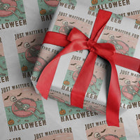 Spooky Summer Skeleton Wrapping Paper Roll Just Waiting For Halloween Summer Pool Party - Wonder Print Shop