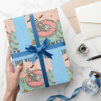 Spooky Summer Skeleton Wrapping Paper Roll Just Waiting For Halloween Summer Pool Party - Wonder Print Shop
