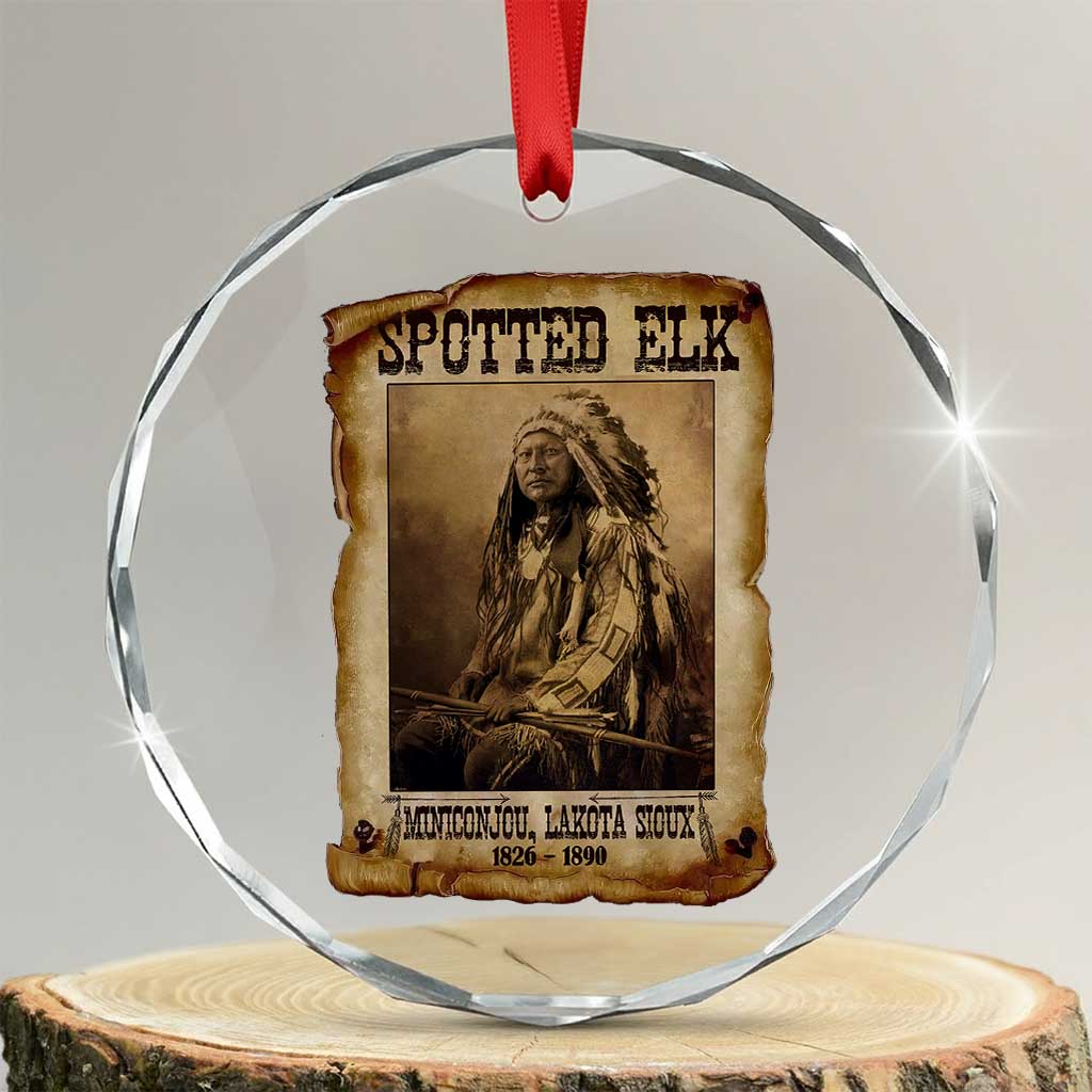 Spotted Elk Crystal Glass Ornament Lakota Sioux Miniconjou Chief Native American History - Wonder Print Shop