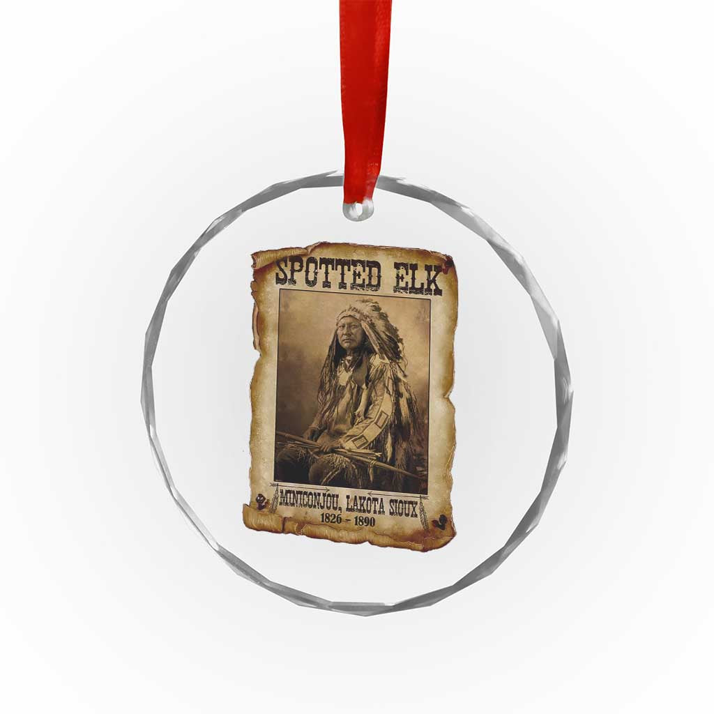 Spotted Elk Crystal Glass Ornament Lakota Sioux Miniconjou Chief Native American History - Wonder Print Shop