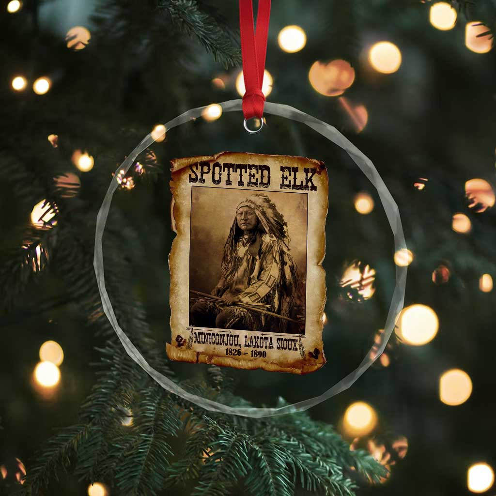 Spotted Elk Crystal Glass Ornament Lakota Sioux Miniconjou Chief Native American History - Wonder Print Shop