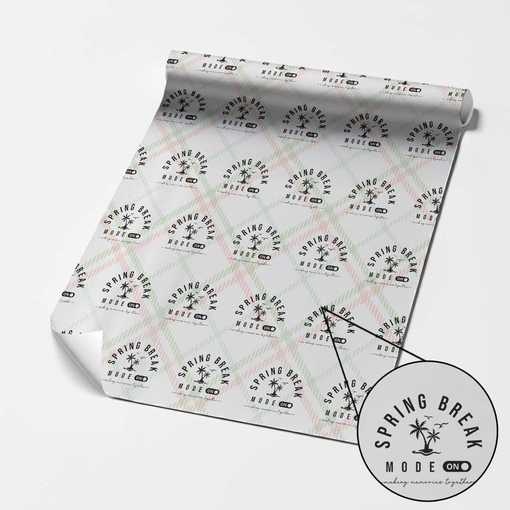 Spring Vacation Break 2025 Wrapping Paper Roll Mode On Party Ready Beach Vibes - Wonder Print Shop
