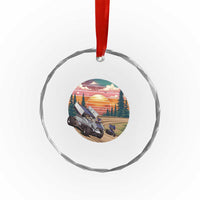 Sprint Car Dirt Track Racing Sunset Motorsports Crystal Glass Ornament - Wonder Print Shop